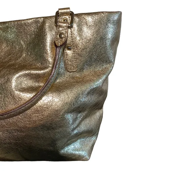 Kate Spade Gold Metallic Tote Bag - Picture 6 of 16